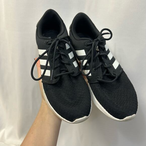 Adidas Cloudfoam Black White Sneakers Lightweight Good Tread 7.5 - Picture 8 of 8